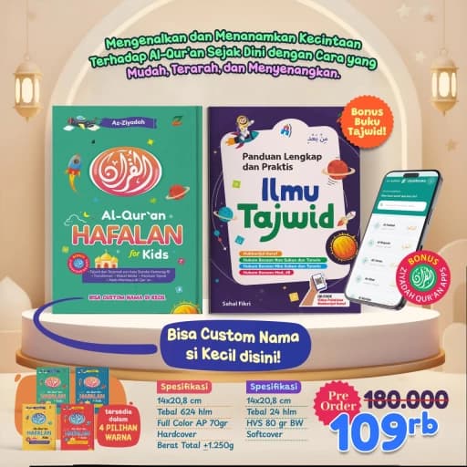 (PO CUSTOM NAMA) Al-Quran Hafalan for Kids - TOSCA